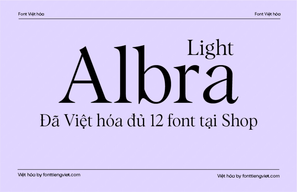 Font Việt hóa 1FTV VIP Albra Light