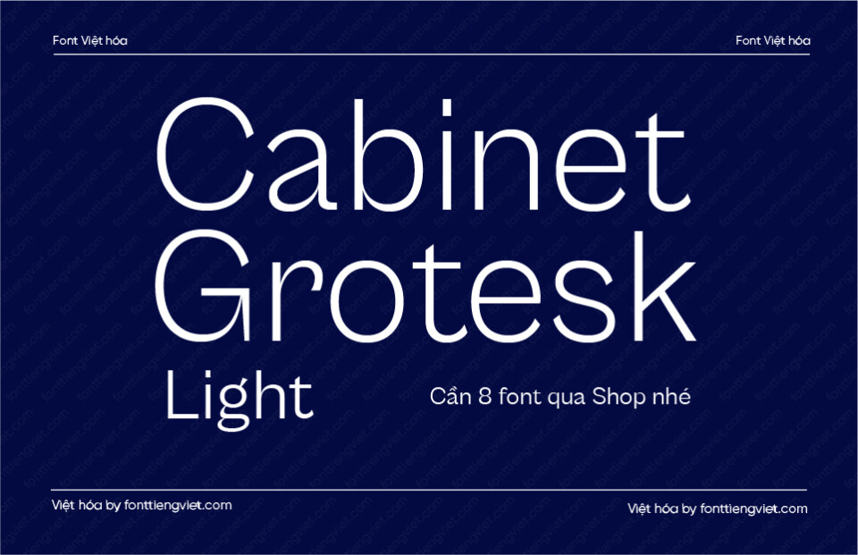 Font Việt hóa 1FTV VIP Cabinet Grotesk Light