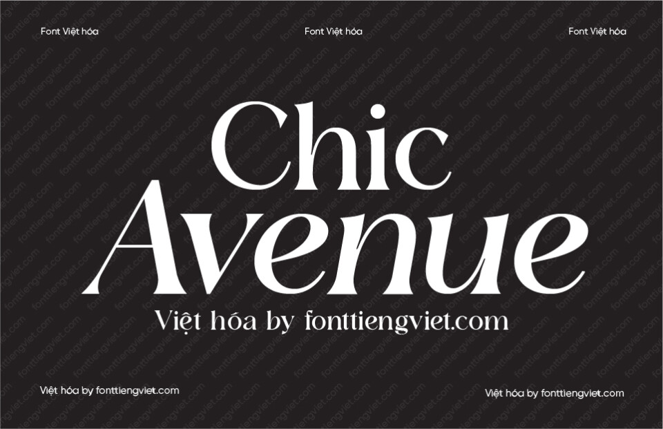 Font Việt hóa 1FTV VIP Chic Avenue