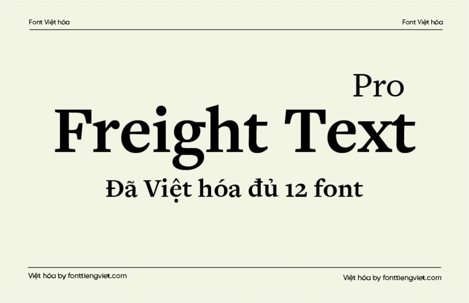 [Shop font] Font Việt hóa 1FTV VIP Freight Text