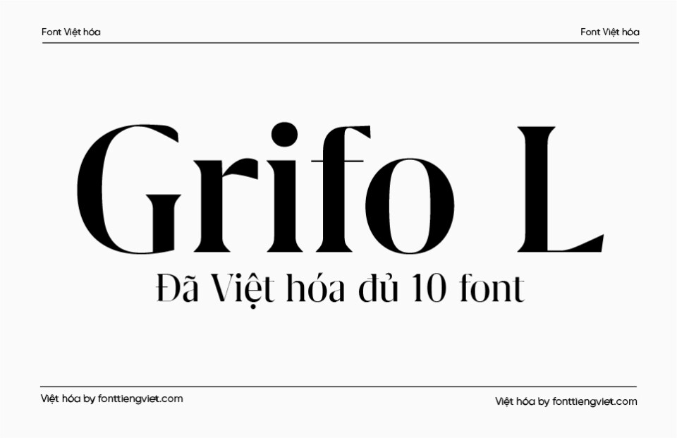 [Shop font] 10 Font Việt hóa 1FTV VIP Grifo L