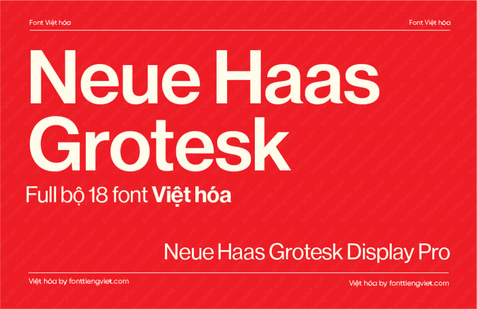 [Shop font] 18 Font Việt hóa 1FTV VIP Neue Haas Grotesk Display Pro