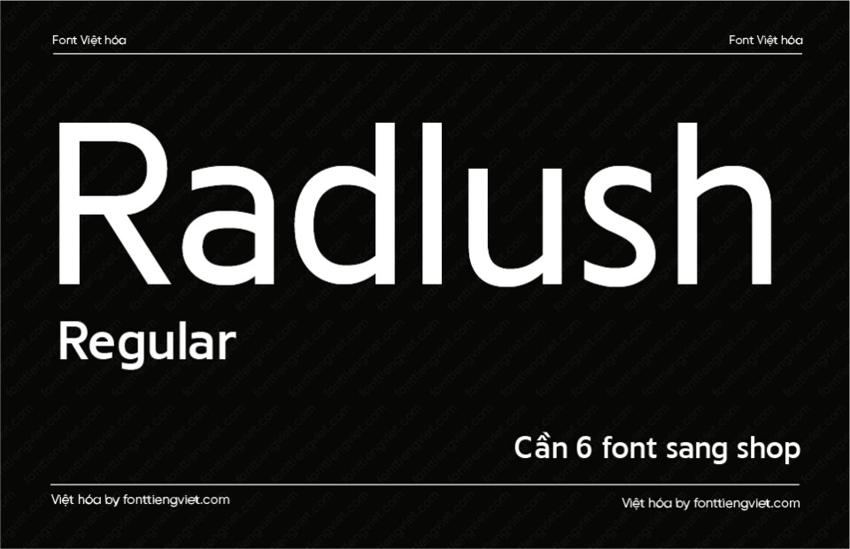 Font Việt hóa 1FTV VIP Radlush Regular