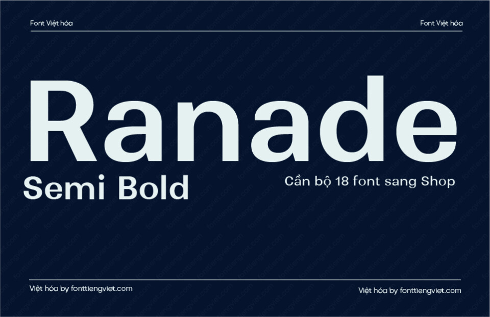 Font Việt hóa 1FTV VIP Ranade Semi Bold