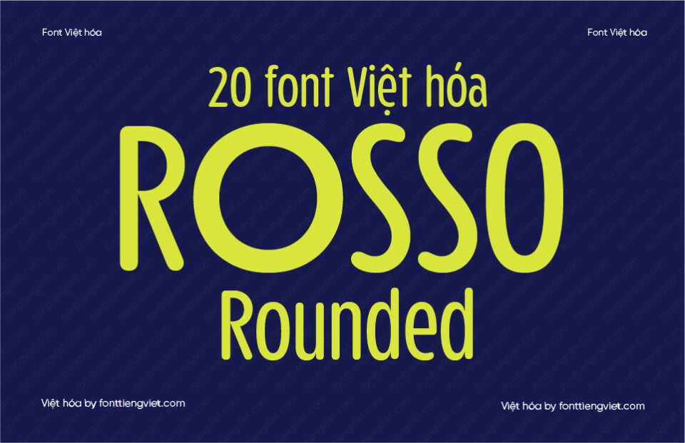 [Shop font] 20 Font Việt hóa 1FTV VIP Rosso Rounded