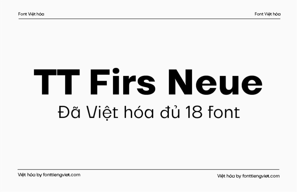 [Shop font] 18 Font Việt hóa 1FTV VIP TT Firs Neue