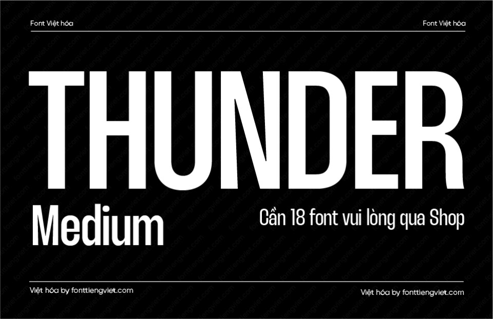 Font Việt hóa 1FTV VIP Thunder Medium