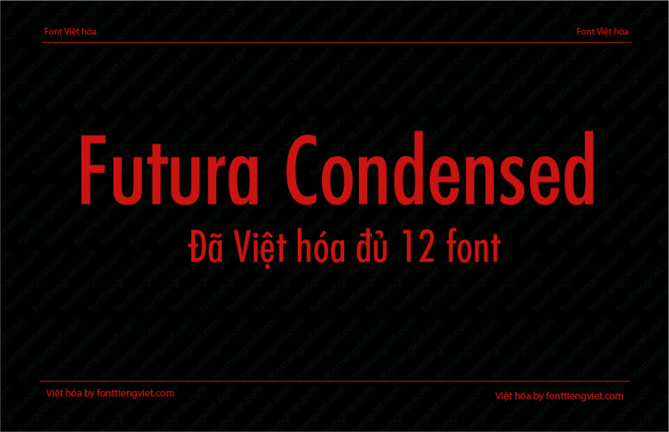 [Shop font] 12 Font Việt hóa 1FTV Futura Condensed