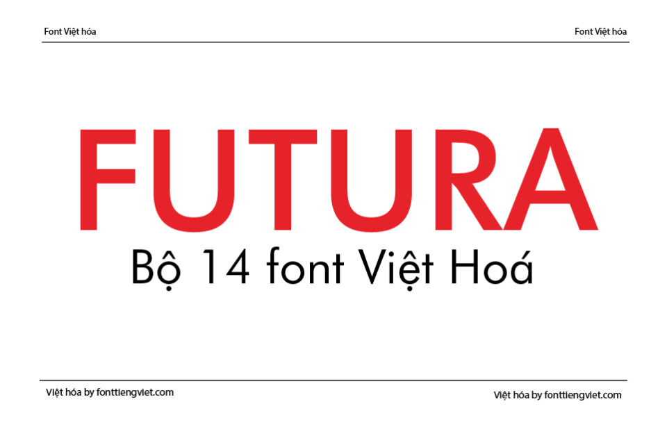 [Shop font] 14 Font Việt hóa 1FTV VIP Futura