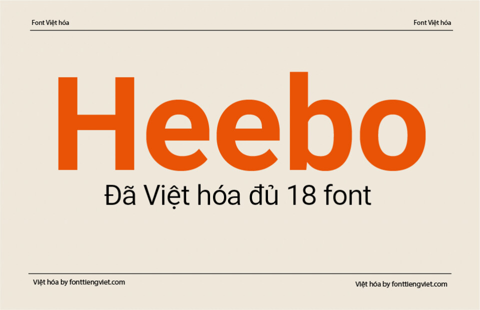 [Shop font] 18 Font Việt hóa 1FTV VIP Heebo
