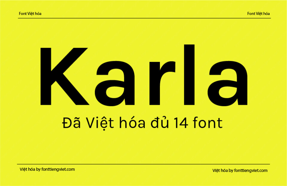 [Shop font] 14 Font Việt hóa 1FTV VIP Karla