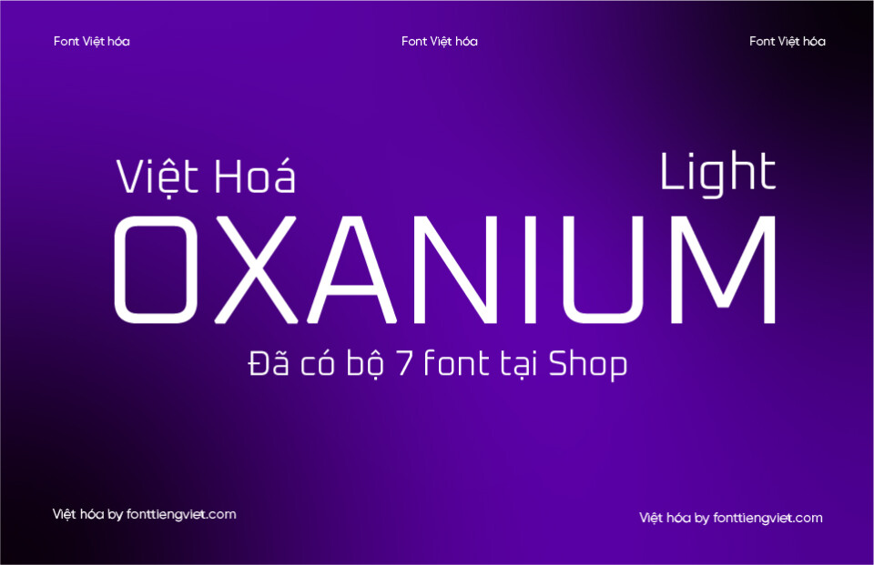 Font Việt hóa 1FTV VIP Oxanium Light