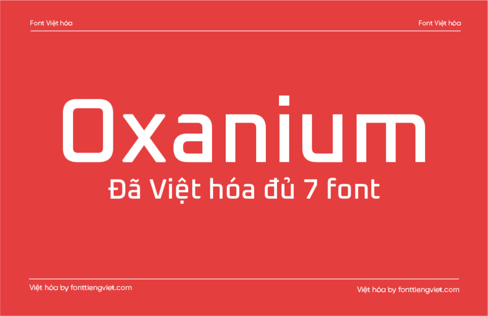 [Shop font] 7 Font Việt hóa 1FTV VIP Oxanium