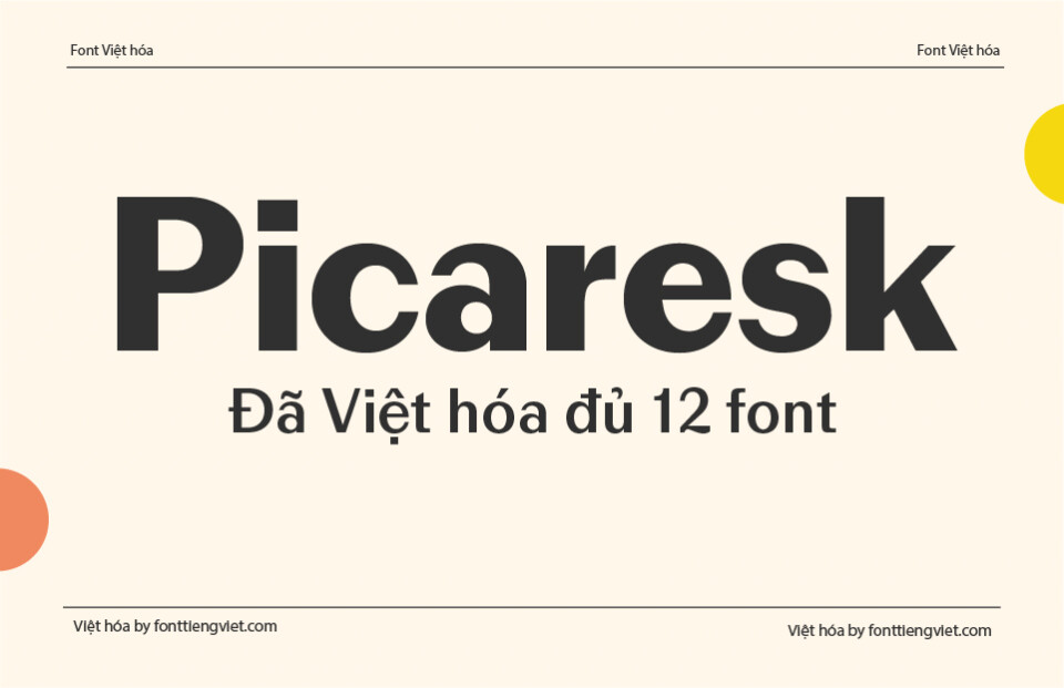 [Shop font] 12 Font Việt hóa 1FTV VIP Picaresk
