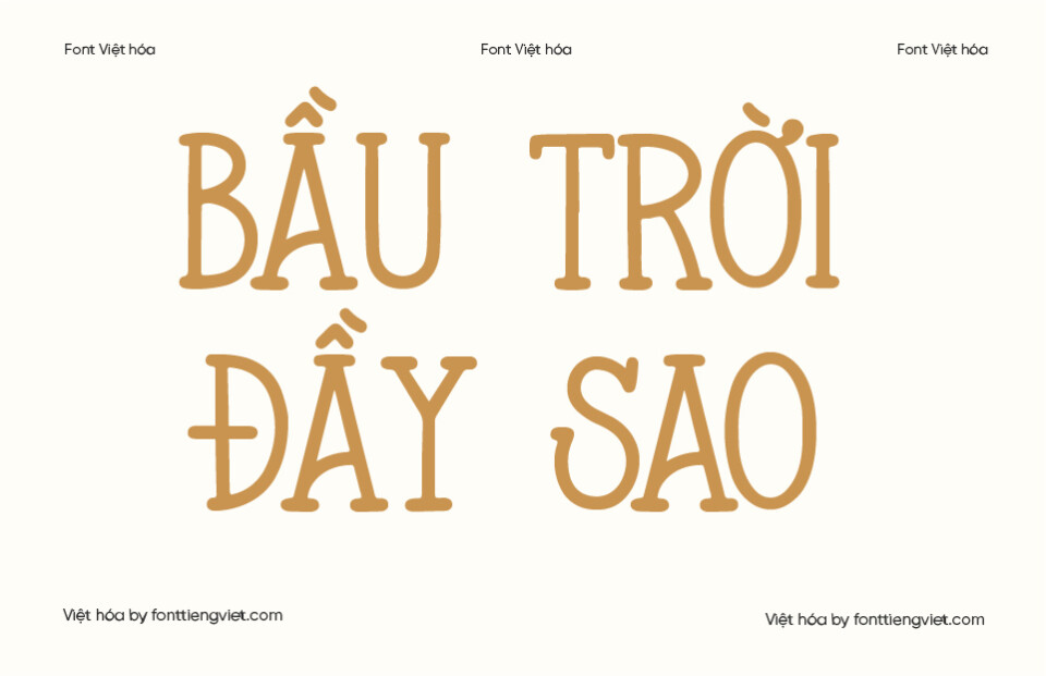 Font 1FTV VIP Star Light Việt Hóa – Font Có Chân Dễ Thương Cho Sách Trẻ Em