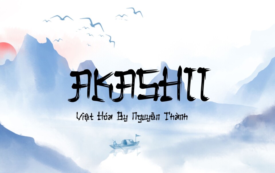 Font chữ Cổ trang Thư pháp Akashii