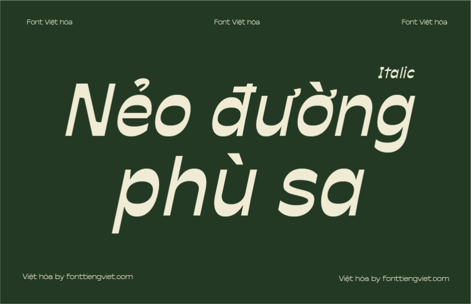 1FTV VIP Antipol Medium Italic Font Việt hóa