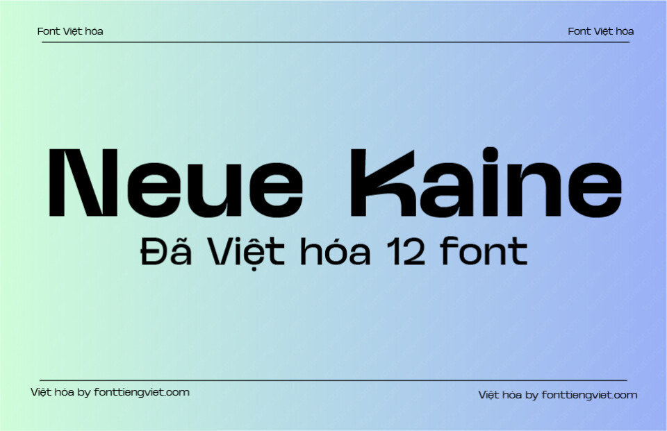 [Shop font] 12 Font Việt hóa 1FTV VIP Neue Kaine