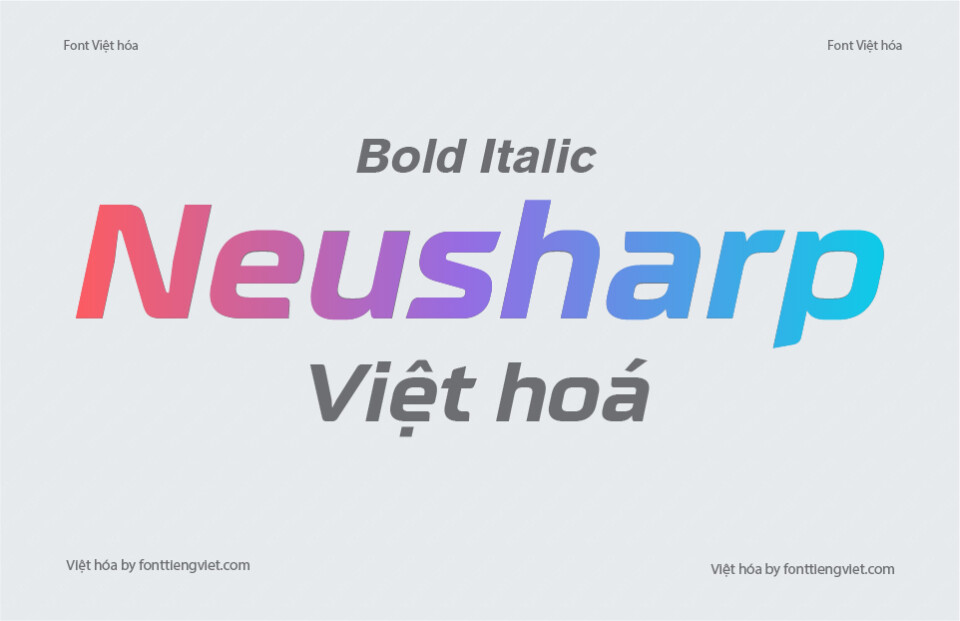 Font Việt hóa 1FTV VIP Neusharp Bold Italic