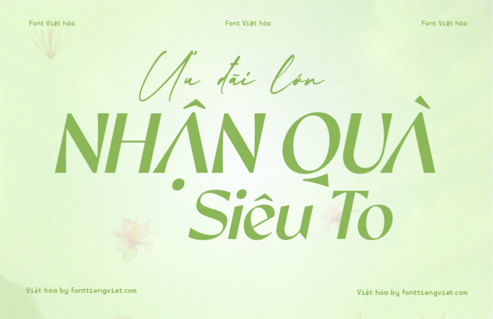 Font Việt hóa 1FTV VIP Sooner Iltalic