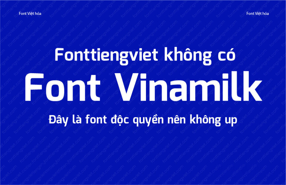 Web không có VNM Sans Display – Font chữ Vinamilk