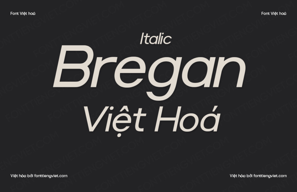 Font Việt hóa 1FTV VIP Bregan Italic
