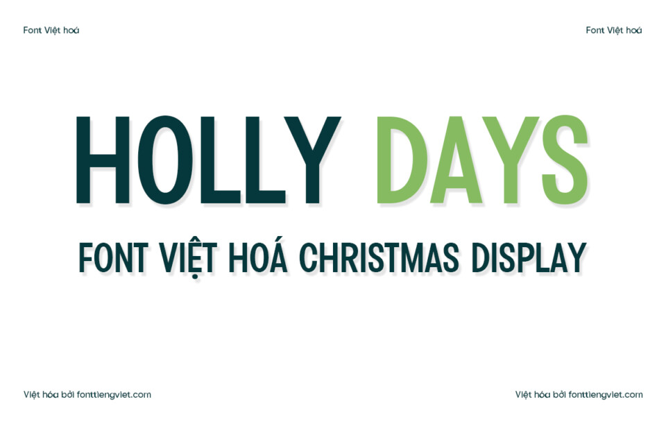 Font Việt hóa 1FTV VIP Holly Days