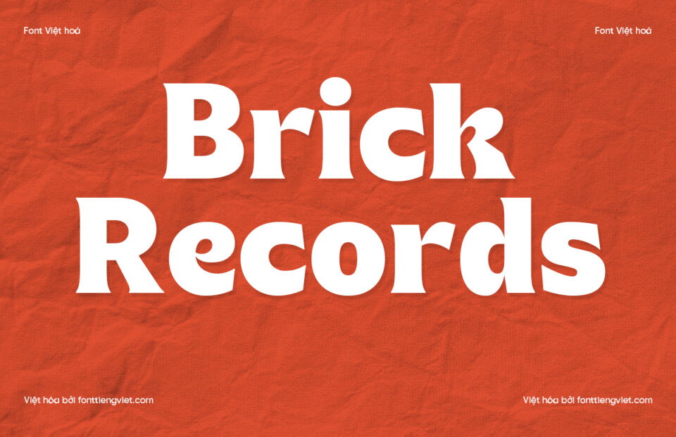Font Việt hóa 1FTV VIP Brick Records