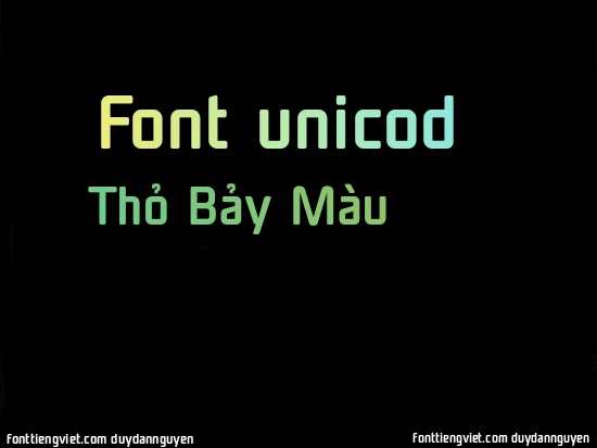 Font việt hóa unicod